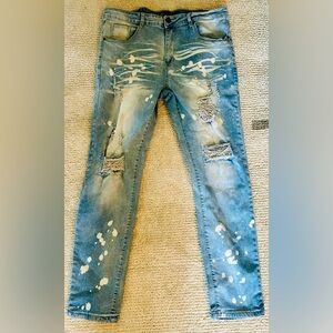 Waimea Jeans Mens sz 38x32 Blue
Distressed Paint